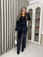 Kadife Omzu Vatkalı Takım