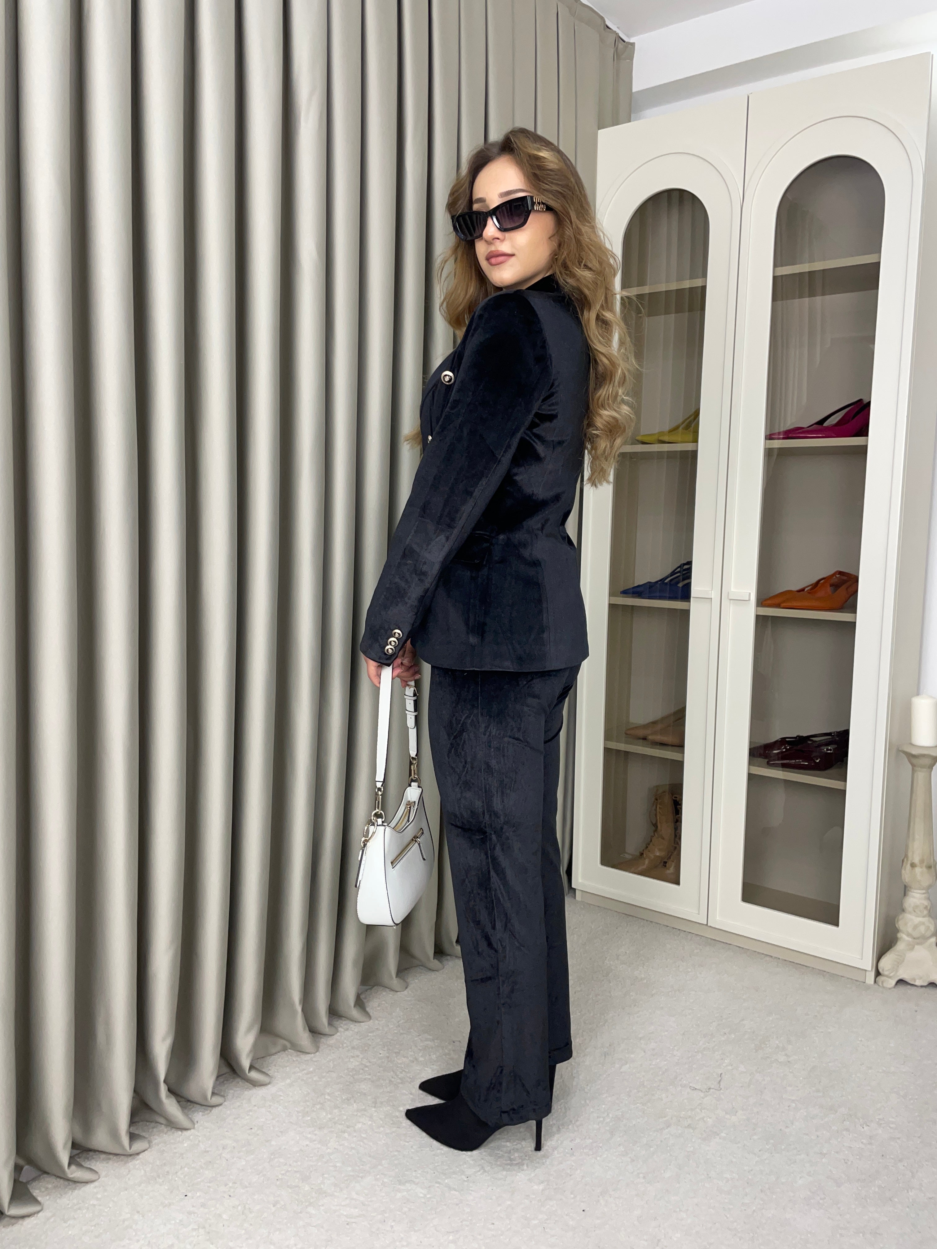 Kadife Omzu Vatkalı Takım