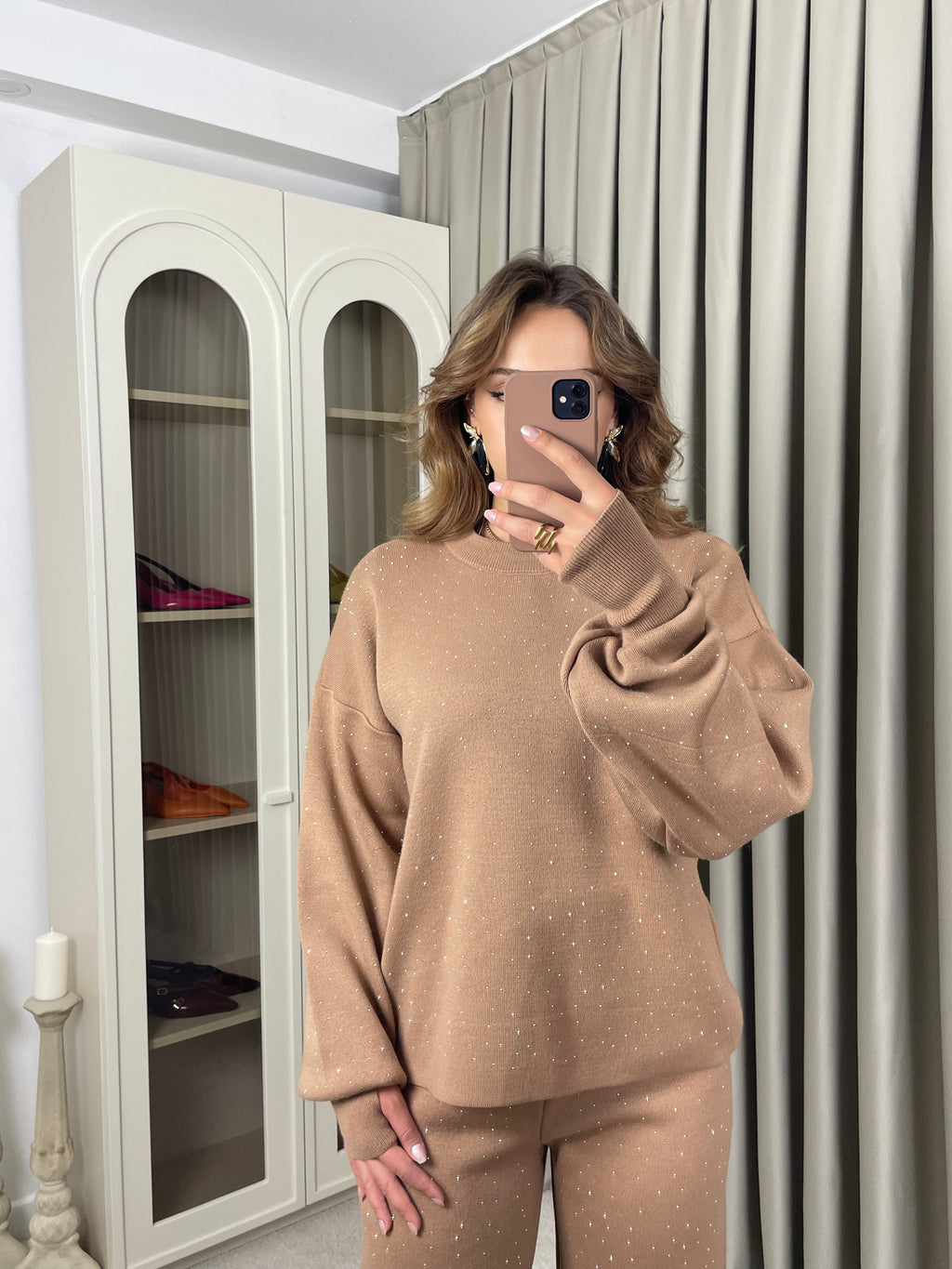 Kol Ucu Parmak Geçmeli Taşlı Takım