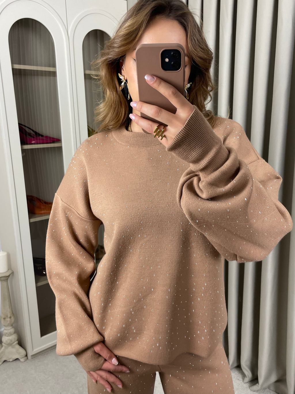 Kol Ucu Parmak Geçmeli Taşlı Takım